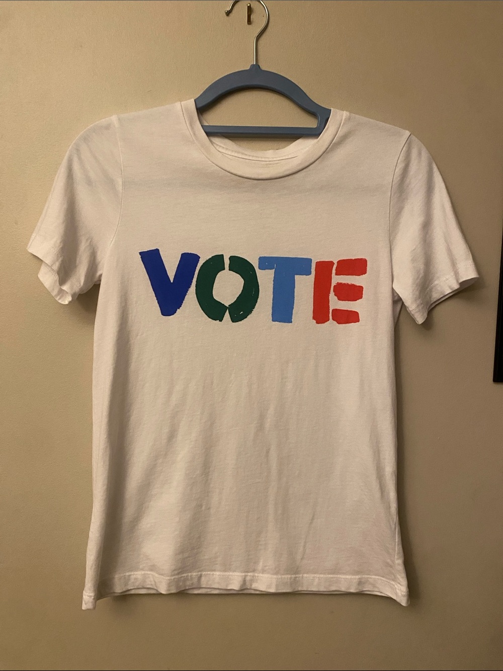 Tory Burch Graphic 'VOTE' Tee with Multicolor Letters